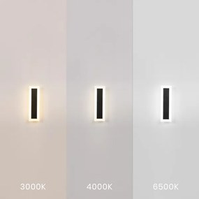 LED-es kültéri fali lámpatest WOW LED/10W/230V 3000/4000/6500K 30 cm IP54 fekete