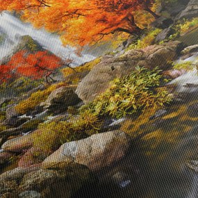 Kép - vízesések a narancssárga erdőben (70x50 cm)
