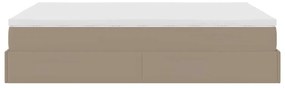 Ottomán ágykeret matraccal Cappucino 140x190cm műbőrrel
