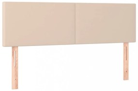 cappuccino színű műbőr LED-es fejtámla 144 x 5 x 78/88 cm