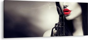 Kép - titokzatos nő (120x50 cm)
