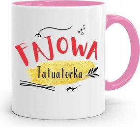 Tetoválóművésznek Tetováló Bögre Rózsaszín Ajándék fényképes nyomtatással