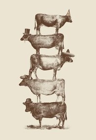 Bodart, Florent - Festmény reprodukció Cow Cow Nuts, (26.7 x 40 cm)