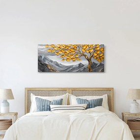 Kép – Fa arany levelekkel (120x50 cm)