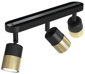 Spotlámpa MIZU 3xGU10/8W/230V fekete/sárgaréz