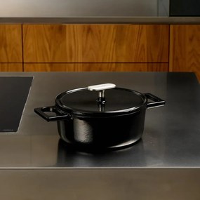 Indukciós tűzhelyhez alkalmas öntöttvas lábas fedővel 2 l Mattia 3.0 – FABINI