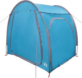 vidaXL Kerékpártároló sátor tetővel tárolóval Kék 218 x 156 x 180 cm