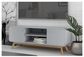 Szürke TV-állvány 140x53 cm Caitlin – Støraa