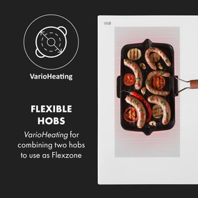 Klarstein Delicatessa 90 Hybrid, beépített indukciós főzőlap, 7400 W, 5 zóna, fekete