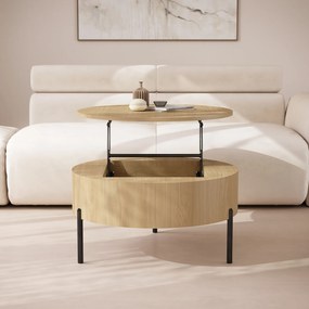 Mazzoni FRIDA Oasis Tölgy – MODERN DOHÁNYZÓASZTAL FELHAJTHATÓ LAPPAL ÉS TÁROLÓVAL