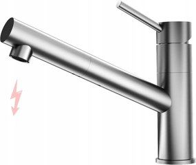 Alacsony nyomású konyhai csaptelep, rozsdamentes acél 304