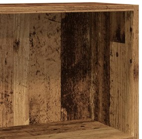 antik fa színű szerelt fa könyvespolc 60 x 24 x 76 cm