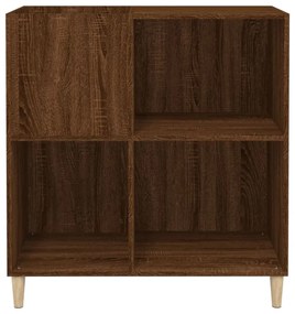 barna tölgy színű szerelt fa hanglemezszekrény 84,5x38x89 cm