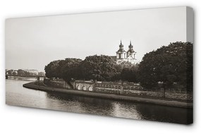 Canvas képek Krakow folyó híd 100x50 cm