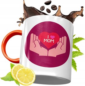 Narancssárga Bögre Anyák Napjára Ajándék fényképes nyomattal
