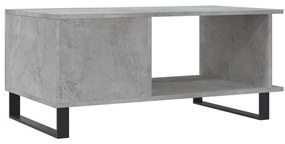 Betonszürke szerelt fa dohányzóasztal 90 x 50 x 40 cm