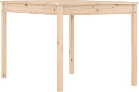 vidaXL tömör fenyőfa kerti asztal 121 x 82,5 x 76 cm