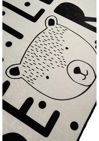Bear fekete-fehér csúszásgátlós gyerekszőnyeg, 100 x 160 cm Conceptum Hypnose