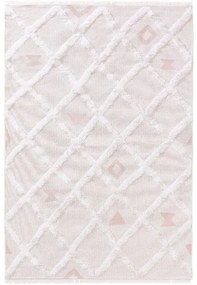 Mosható pamut szőnyeg Oslo Cream/Rose 15x15 cm minta