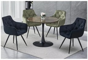 Kerek étkezőasztal AMADEO II 90x90 cm, dió dekoráció