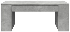 Betonszürke szerelt fa dohányzóasztal 102 x 55 x 42 cm