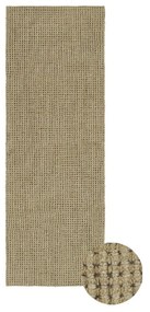 Khaki mosható-kézi szövésű gyapjú futószőnyeg 80x230 cm Unexpected Wool – Lorena Canals
