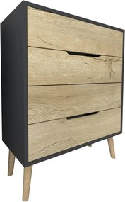 Flora - Anthracite, Sapphire Oak