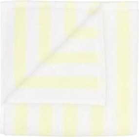 Világossárga-fehér frottír bio pamut törölköző szett 2 db-os 30x50 cm Arto – Blomus