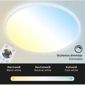 Briloner 7079-016 - SLIM LED 18W 230V 2700-6500K dimmelhető + távirányító