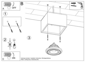 Sollux SL.0915 - Mennyezeti lámpa QUATRO AR111 1xGU10/40W/230V bükkfa