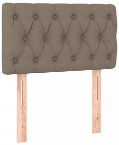 tópszínű szövet LED-es fejtámla 80 x 7 x 78/88 cm