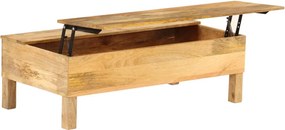 vidaXL tömör mangófa dohányzóasztal 110 x 55 x 35 cm