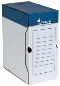 Archiválódoboz, A4, 150 mm, karton, VICTORIA OFFICE, kék-fehér (IDVAD15)