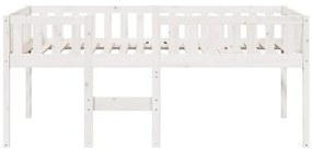 fehér tömör fenyőfa gyerekágy matrac nélkül 90 x 190 cm