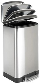 Pedálos rozsdamentes acél szemetes, 30 l - Wenko
