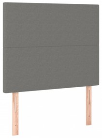 sötétszürke szövet ágykeret matrac nélkül 80x200 cm