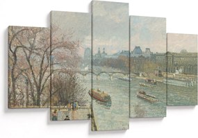 Kép - Camille Pissarro, The Louvre, Afternoon, Rainy Weather, reprodukciók (150x105 cm)