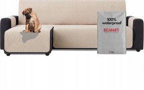 Vízálló ágytakaró kanapéra sarokvédő teflon bézs 200 cm balos