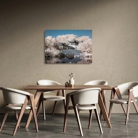 Kép - Virágzó fák Ázsiában (üvegen) (70x50 cm)