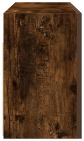 füstös tölgyszínű szerelt fa fali fürdőszobaszekrény 80x25x40cm