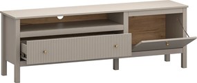 TV-asztal, szürkésbarna Taupe/craft arany tölgy, KLIO 1D1S/160
