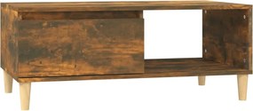 vidaXL füstös tölgy színű fatermék dohányzóasztal 90x50x36,5 cm