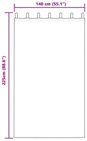 Vellvet Függönyök 2 db Gombokkal Szürke 225x140 cm