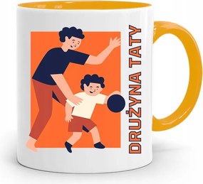 Sárga Bögre Apák Napi Ajándék Apa Csapat Nyomtatott Fényképpel