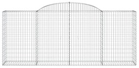 15 db íves horganyzott vas gabion kosár 300x50x120/140 cm