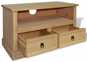 Corona-stílusú mexikói fenyő TV szekrény 91 x 43 x 56 cm