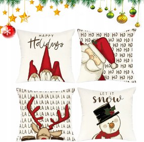 Párnahuzat Díszpárnahuzat Karácsonyi 40X40 Szett 4 Db