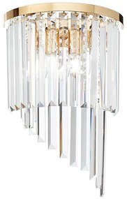 Ideal Lux - Fali kristály lámpa CARLTON 3xE14/40W/230V arany