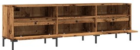 antik fa színű szerelt fa TV-szekrény 150 x 30 x 44,5 cm