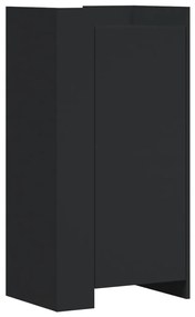 fekete szerelt fa cipőszekrény 52 x 37,5 x 100 cm